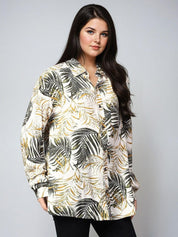 Kotty Women Spread Collar Floral Printed Cotton Casual Shirt