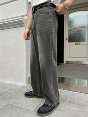 Kotty Men Mid-Rise Jean Wide Leg Heavy Fade Stretchable Cotton Jeans