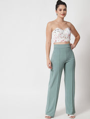 Kotty Women Pack Of 2 Relaxed Straight Leg High-Rise Easy Wash Parallel Trousers