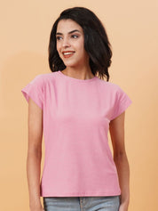 KOTTY Basics Women Solid Round Neck T-shirt