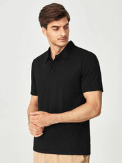 Kotty Black Polo Collar T-Shirt