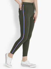 Kotty Women Olive Green Skinny Fit High-Rise Clean Look Stretchable Jeans
