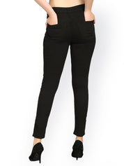 Kotty Women Black Skinny Fit High-Rise Clean Look Stretchable Jeans