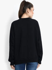 Kotty Women Black Printed Sweatshirt