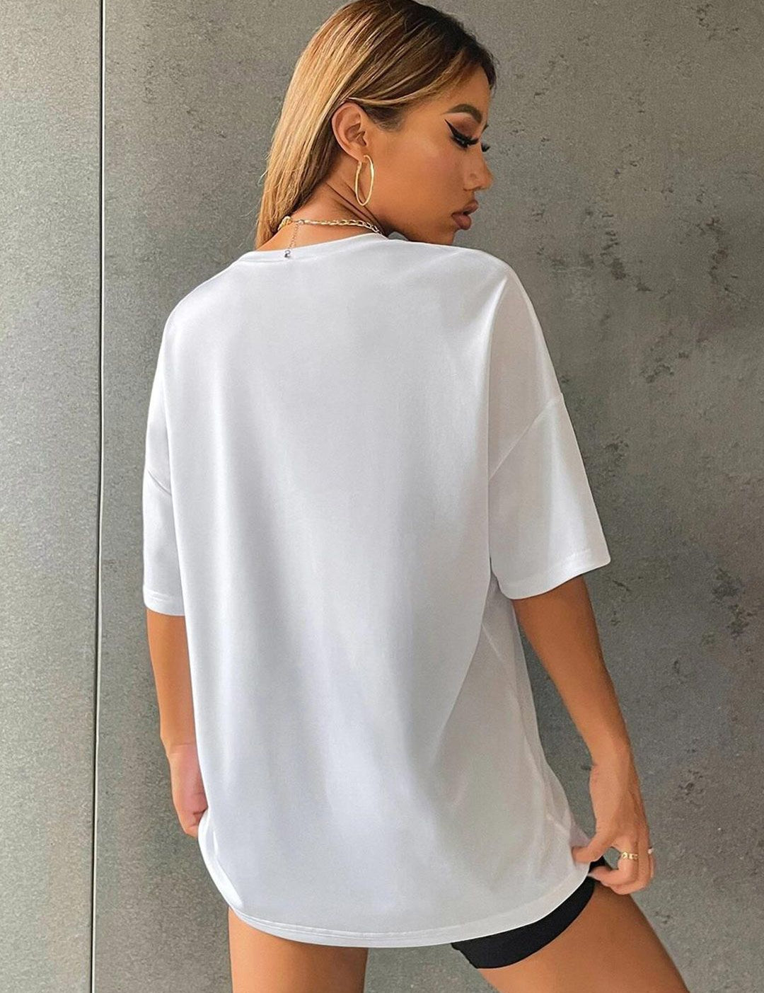 Kotty Drop-Shoulder Sleeves Oversize Cotton T-shirt