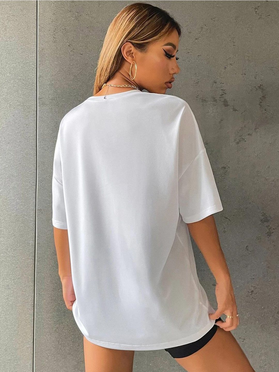 Kotty Drop-Shoulder Sleeves Oversize Cotton T-shirt