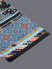 Kotty Women Black Floral Printed Relaxed Straight Fit Easy Wash Trousers