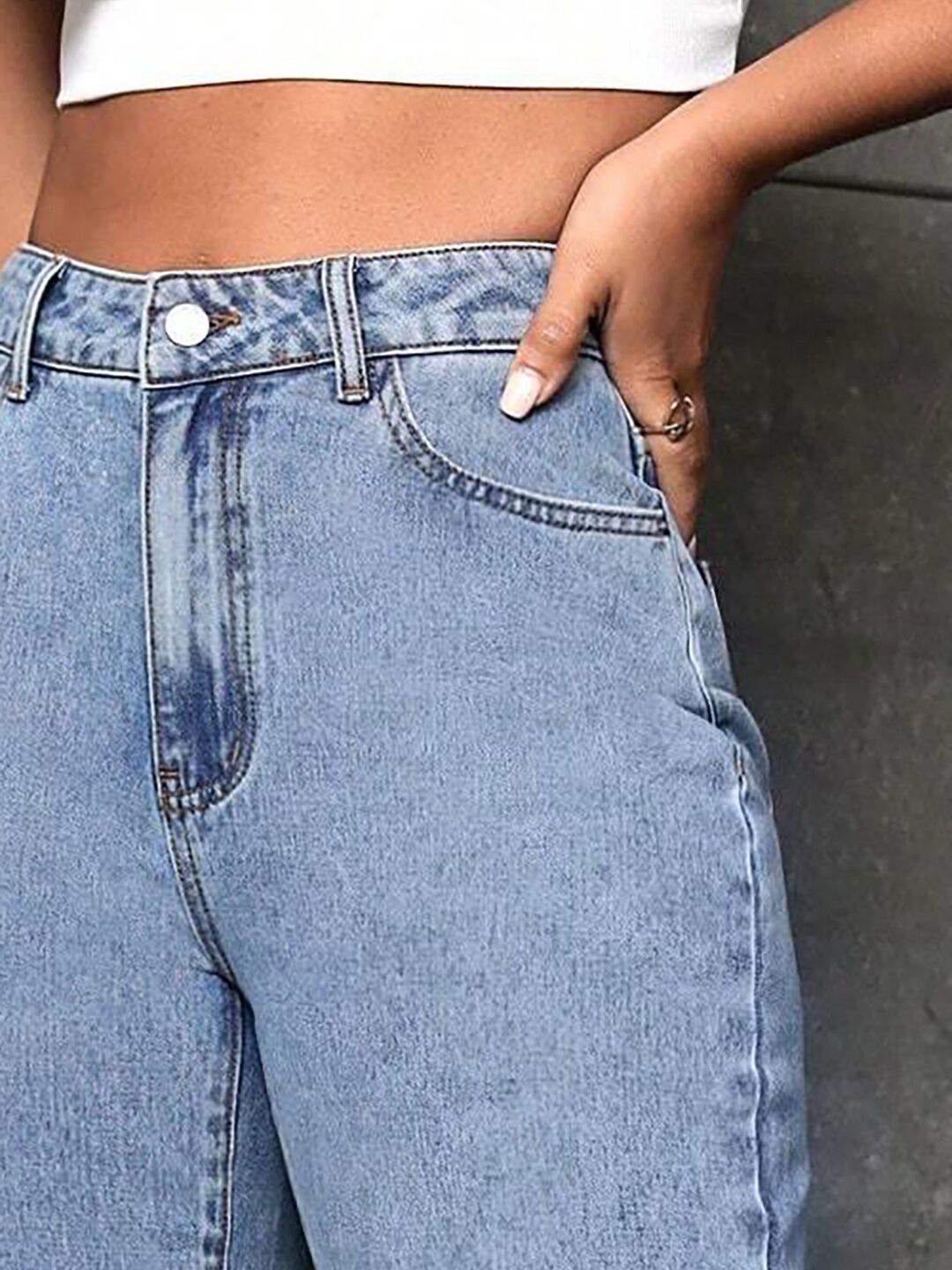 Kotty Women Jean High-Rise Heavy Fade Stretchable Cotton Jeans