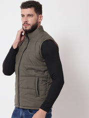 Kotty Men Olive Green Outdoor Puffer Jacket