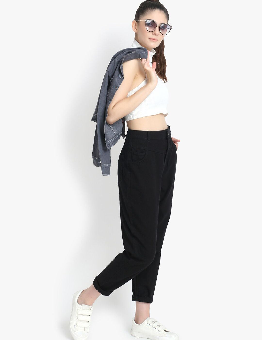 Kotty Women Black Jean Slim Fit High-Rise Stretchable Jeans