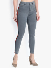 Kotty Women Grey Skinny Fit High-Rise Clean Look Jeans