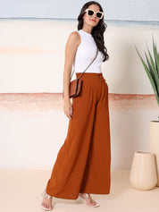 Kotty Women Comfort Flared High-Rise Parallel Trousers