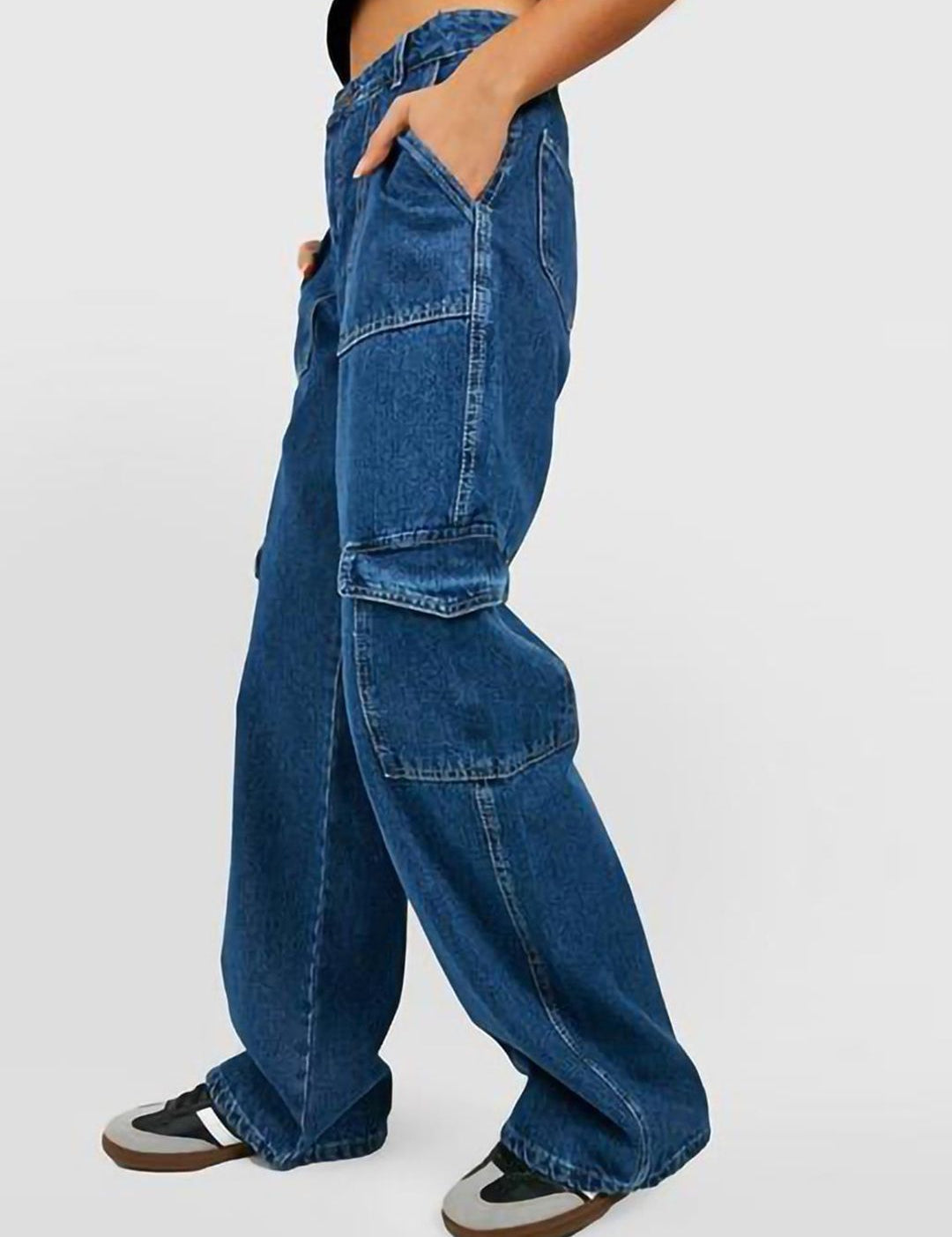 Kotty Women Blue Jean Straight Fit High Rise Clean Look Stretchable Jeans