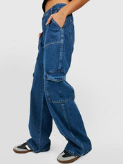 Kotty Women Blue Jean Straight Fit High Rise Clean Look Stretchable Jeans