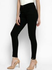 Kotty Women Black Skinny Fit High-Rise Clean Look Jeans