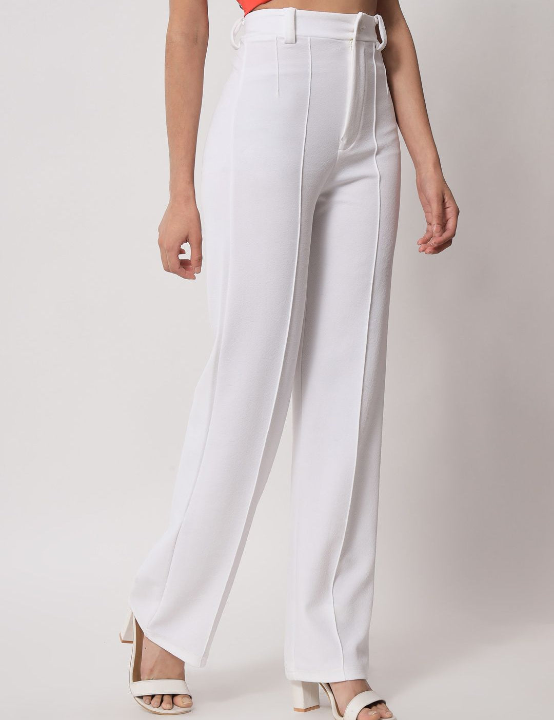 Kotty Women Pack Of 2 Relaxed Straight Leg Fit High-Rise Easy Wash Trousers