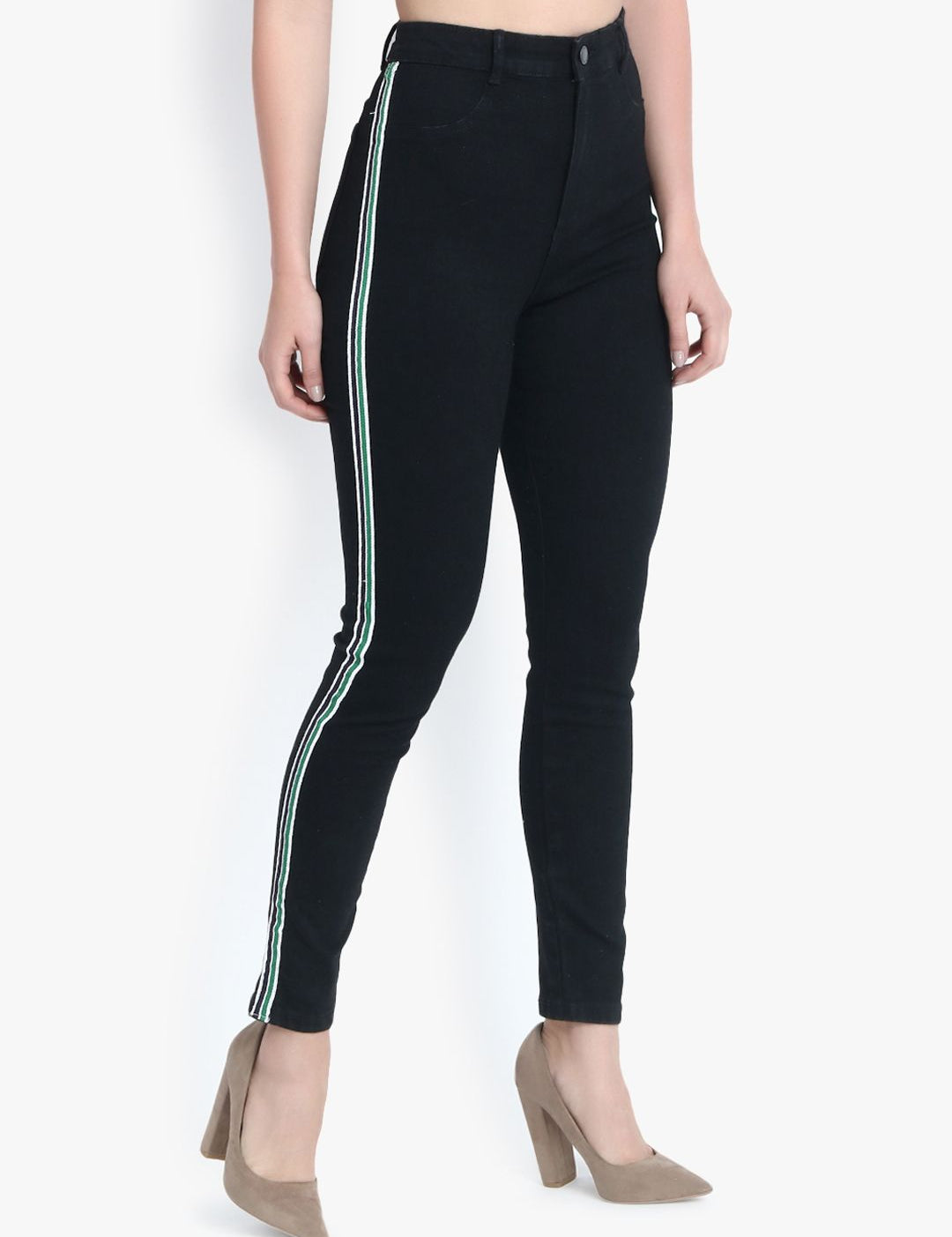 Kotty Women Black Skinny Fit High-Rise Clean Look Jeans