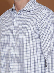 Kotty New Grid Tattersall Checks Spread Collar Casual Shirt