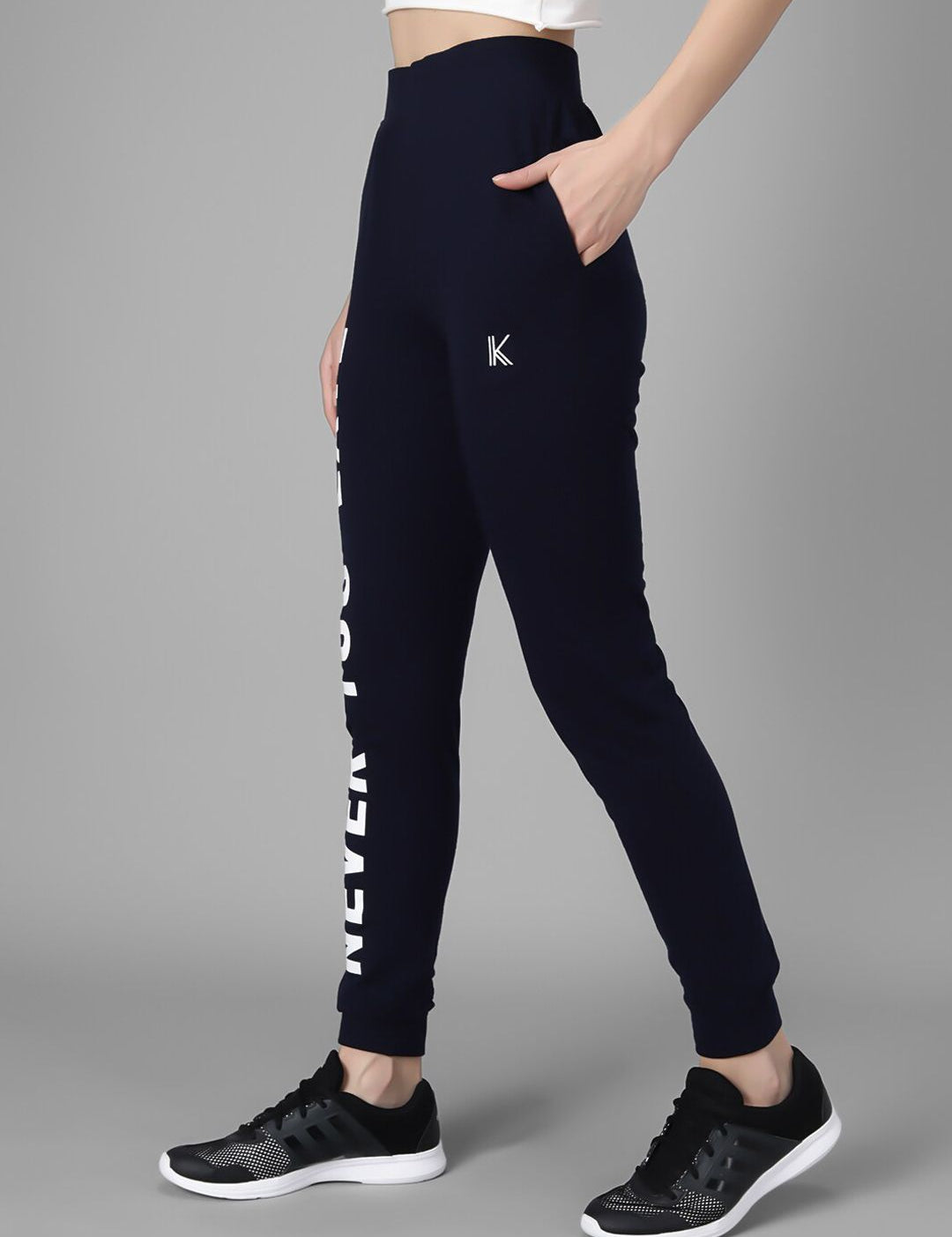 Kotty Women Navy Blue & White Printed Joggers