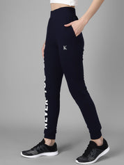 Kotty Women Navy Blue & White Printed Joggers