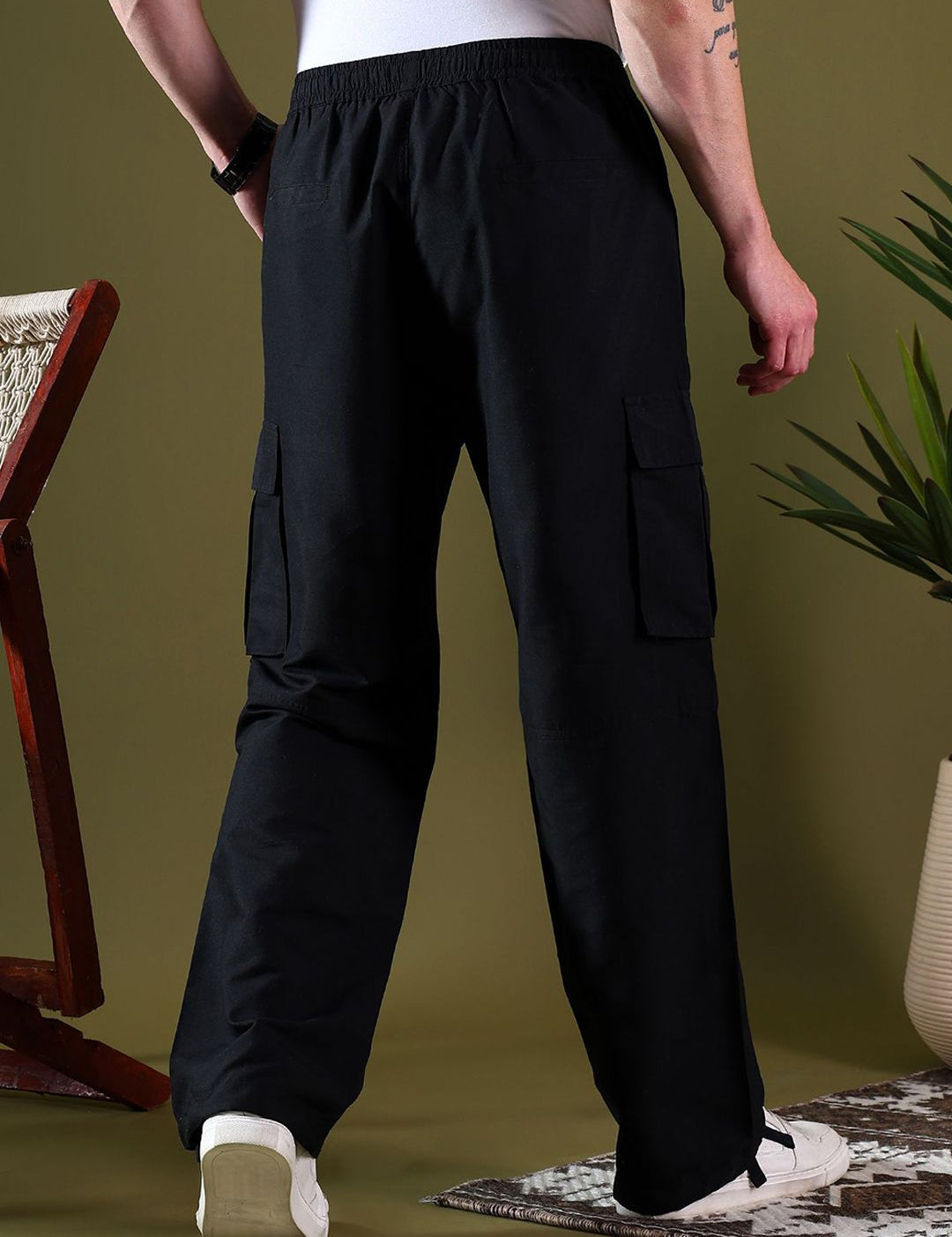 Kotty Men Relaxed Easy Wash Cargos Trousers