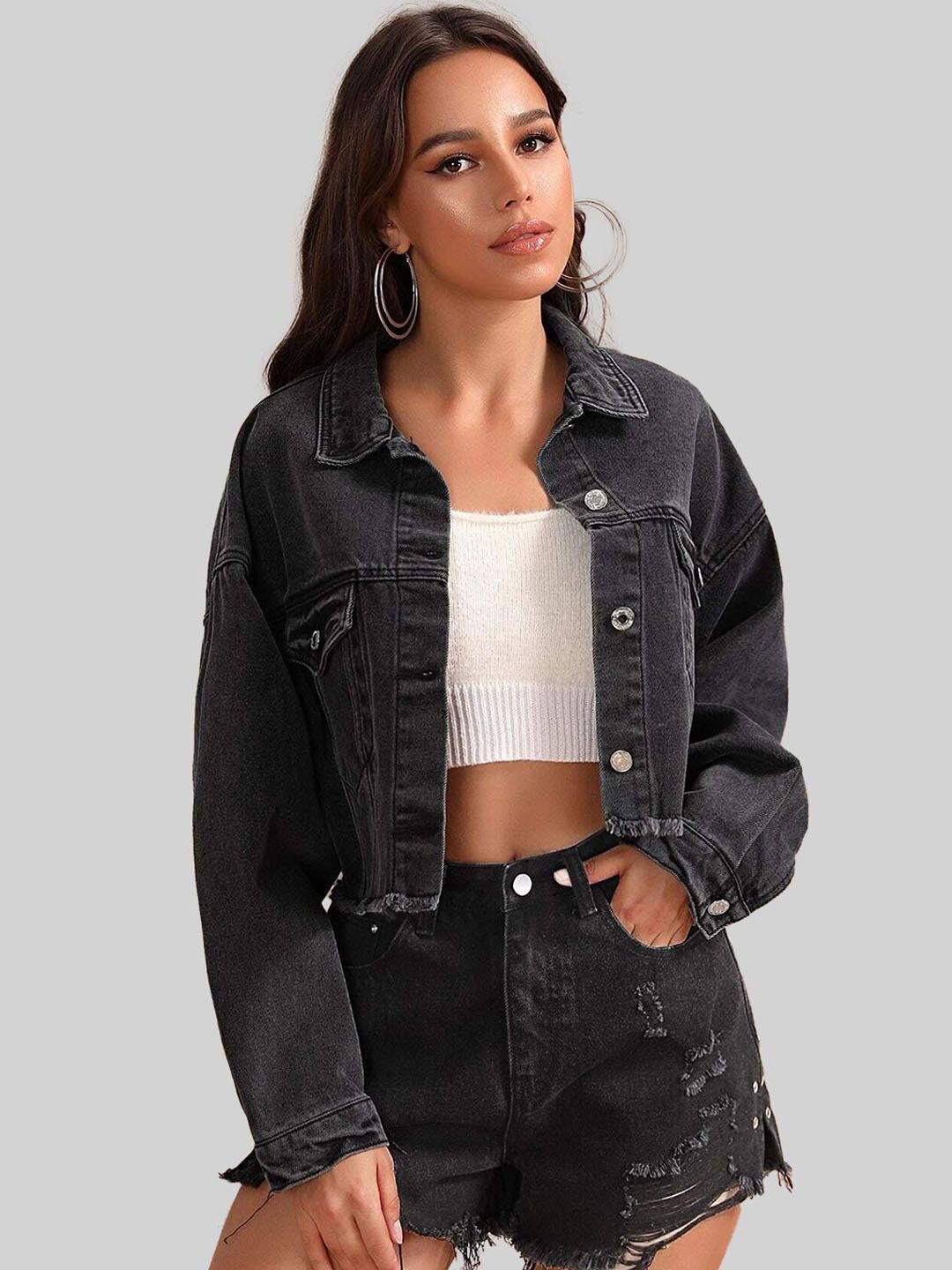 Kotty Washed Cotton Denim Jacket