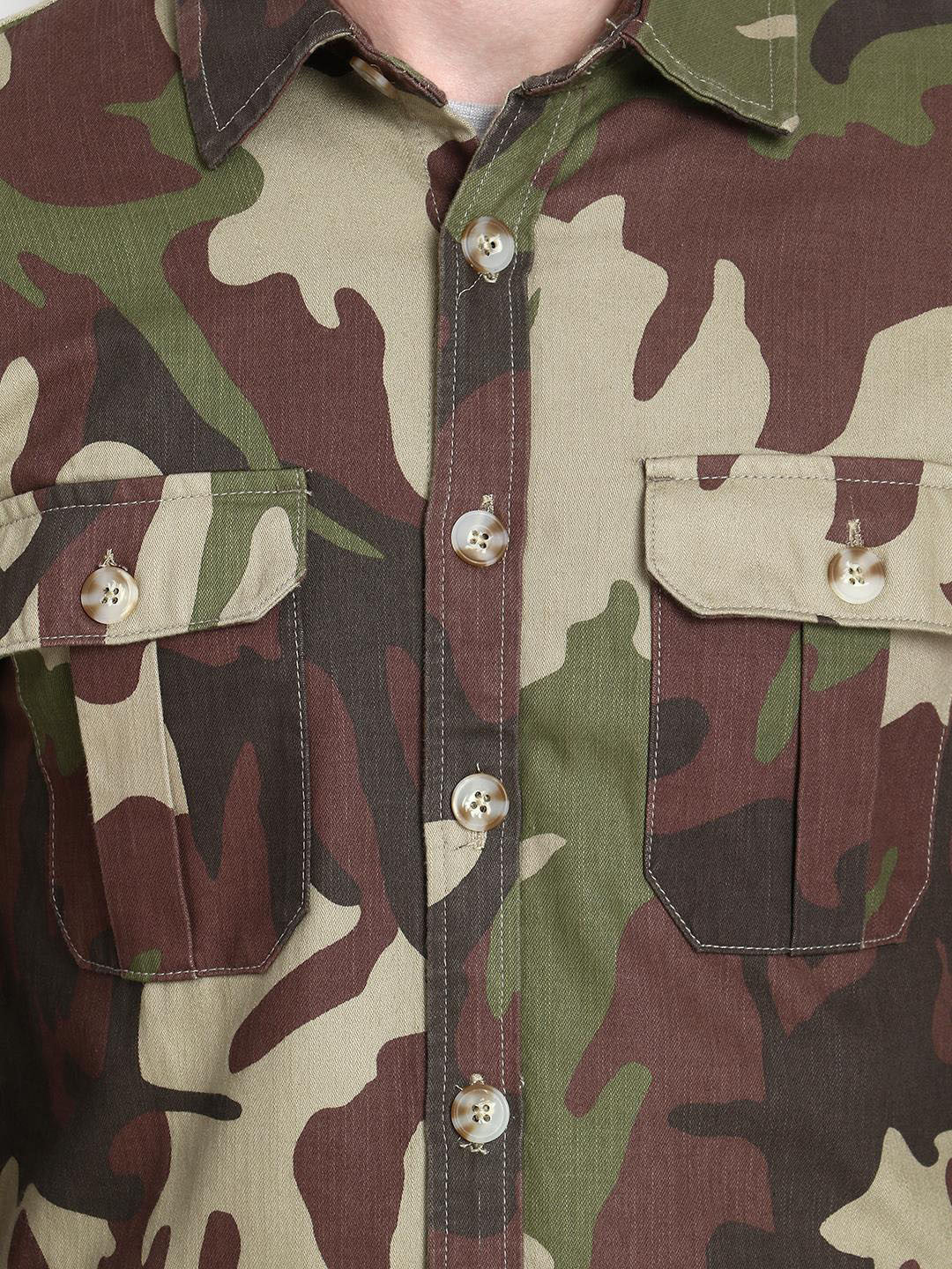 Kotty Men Multi Camouflage Printed Jacket