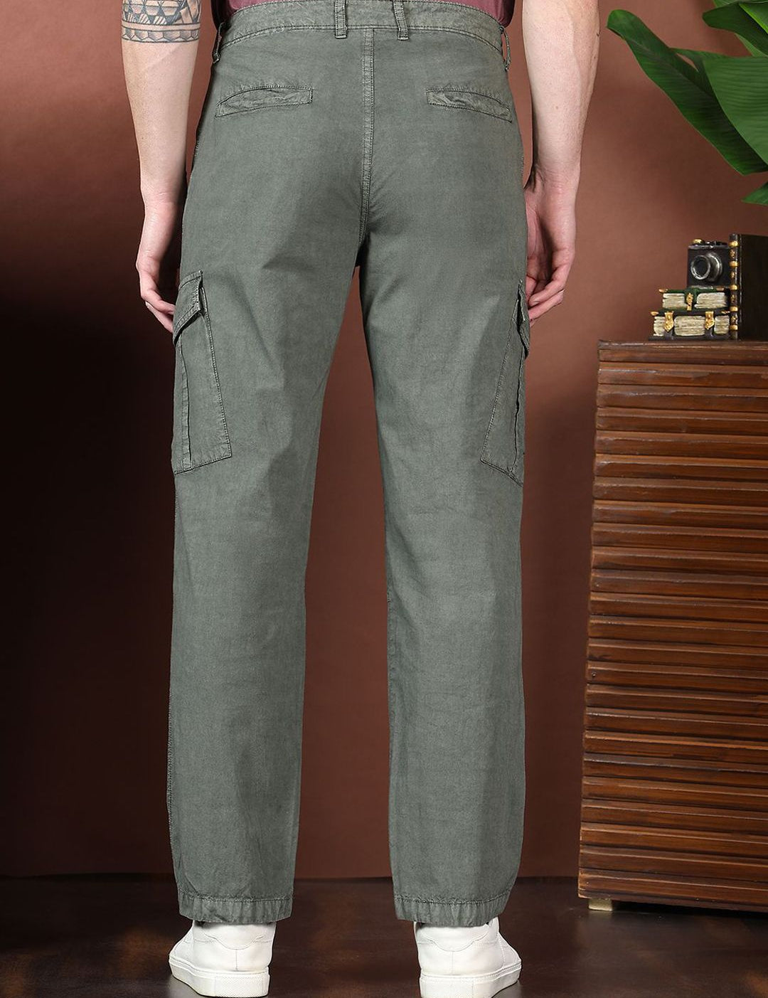 Kotty Men Relaxed Easy Wash Cargos Trousers