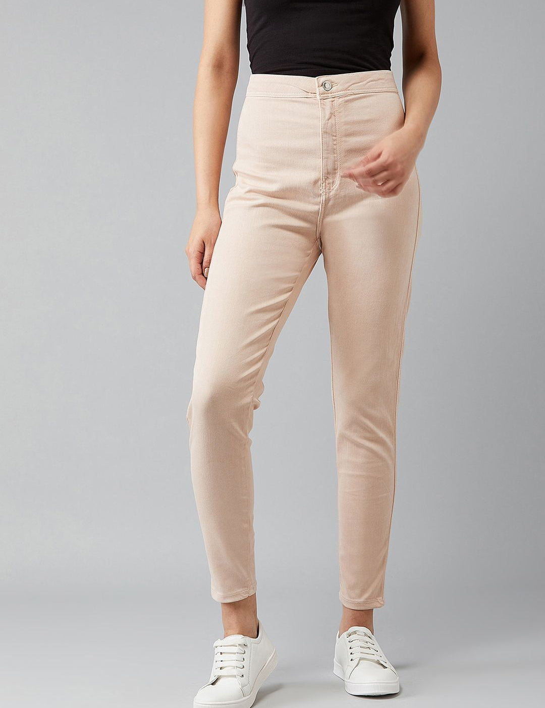 Kotty Women Pink Skinny Fit High-Rise Clean Look Jeans