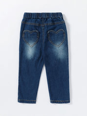 Kotty Girls Blue Jean Heavy Fade Jeans