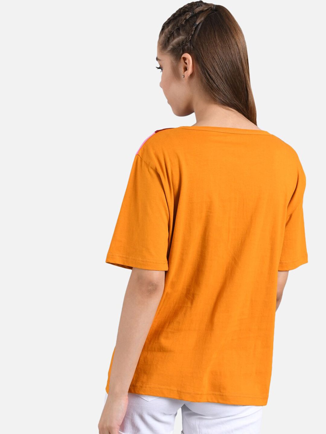 Kotty Women Set Of 2 Colourblocked Round Neck T-shirts