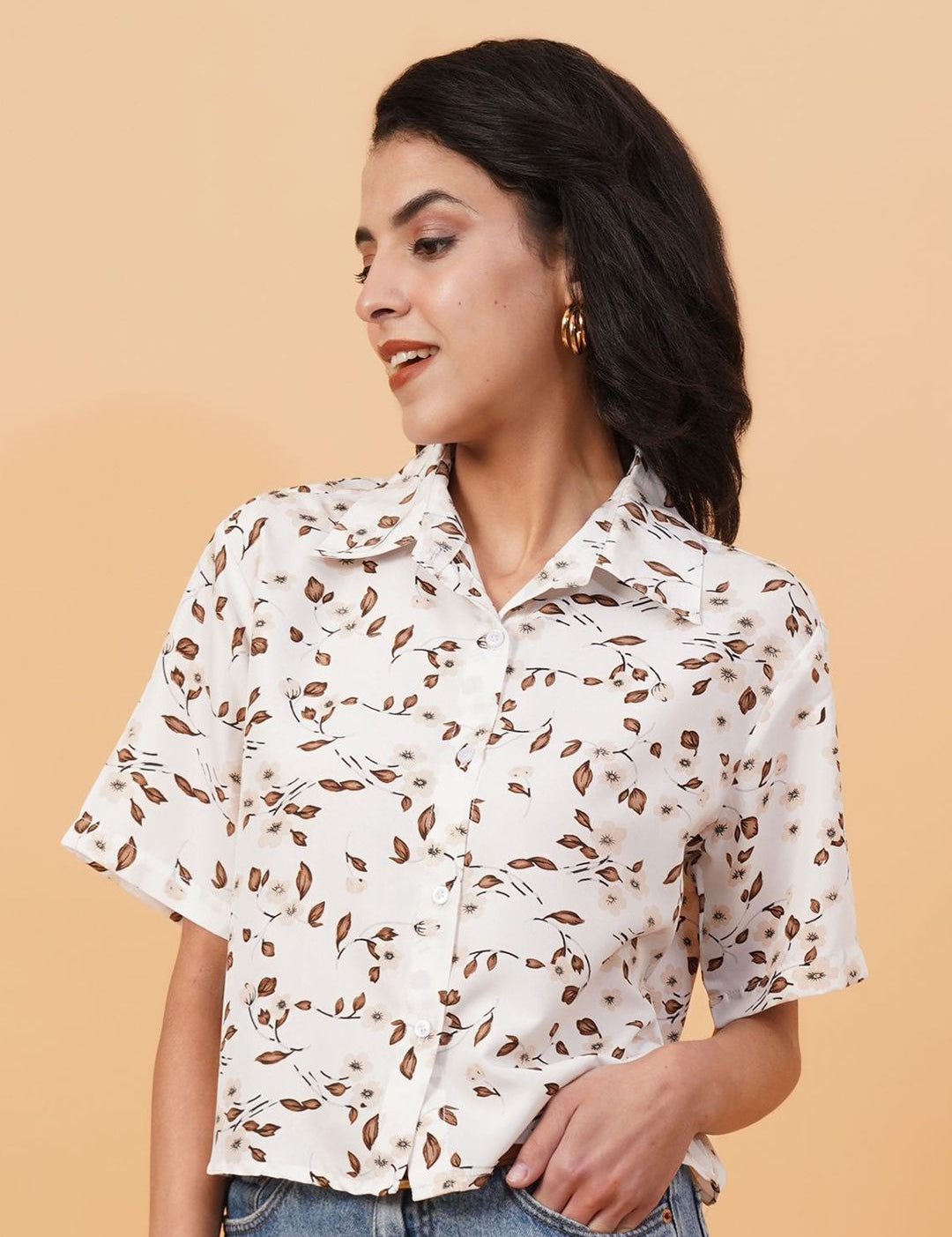 Kotty Women Opaque Printed Casual Shirt