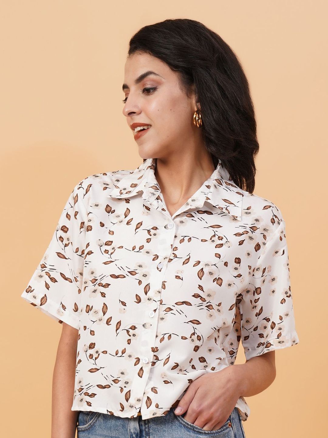 Kotty Women Opaque Printed Casual Shirt