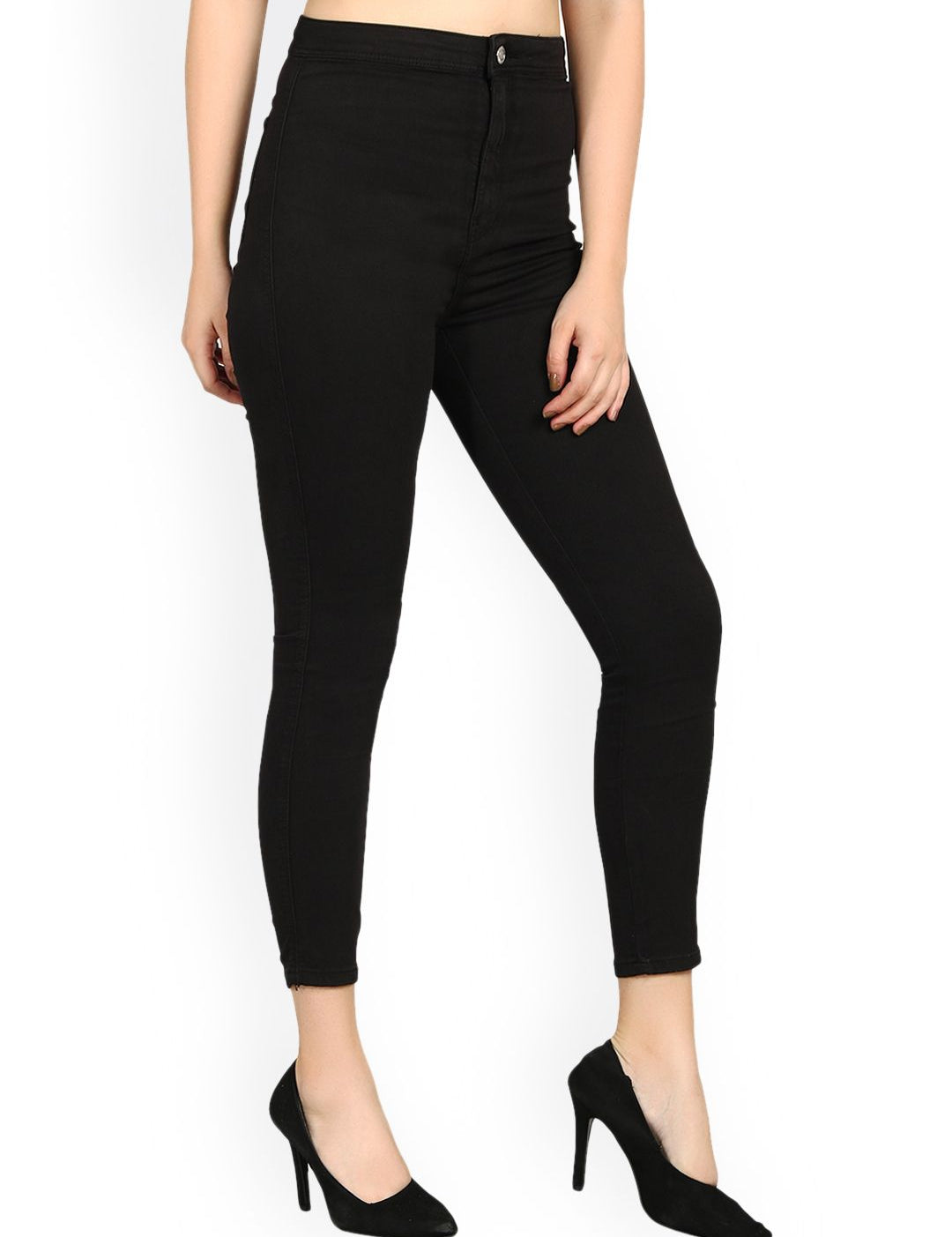 Kotty Women Black Skinny Fit High-Rise Clean Look Jeans