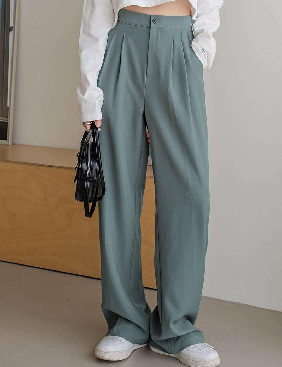 KOTTY BIZwear Women Straight Fit High-Rise Easy Wash Trousers