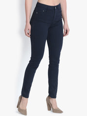 Kotty Women Navy Blue Skinny Fit High-Rise Clean Look Jeans