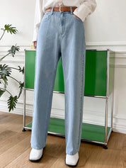 Kotty Women Straight Fit High-Rise Stretchable Jeans