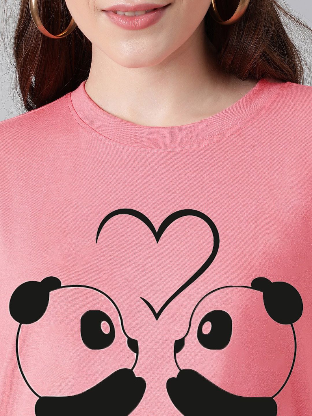 Kotty Graphic Printed Drop Shoulder Sleeves Oversized T-shirt