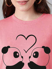 Kotty Graphic Printed Drop Shoulder Sleeves Oversized T-shirt