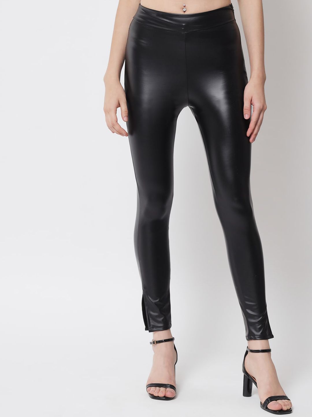 Kotty Women Black Relaxed Skinny Fit Trousers