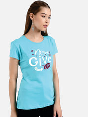 Kotty Typography Printed Round Neck T-shirt