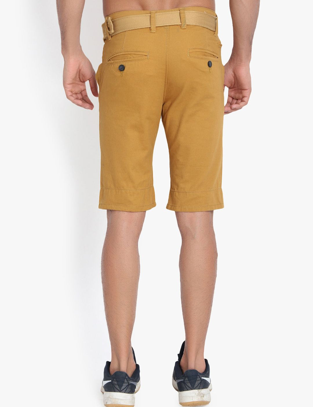 Kotty Men Mustard Solid Regular Fit Regular Shorts