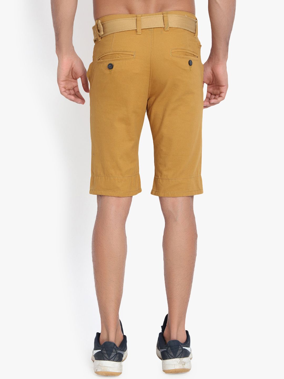 Kotty Men Mustard Solid Regular Fit Regular Shorts