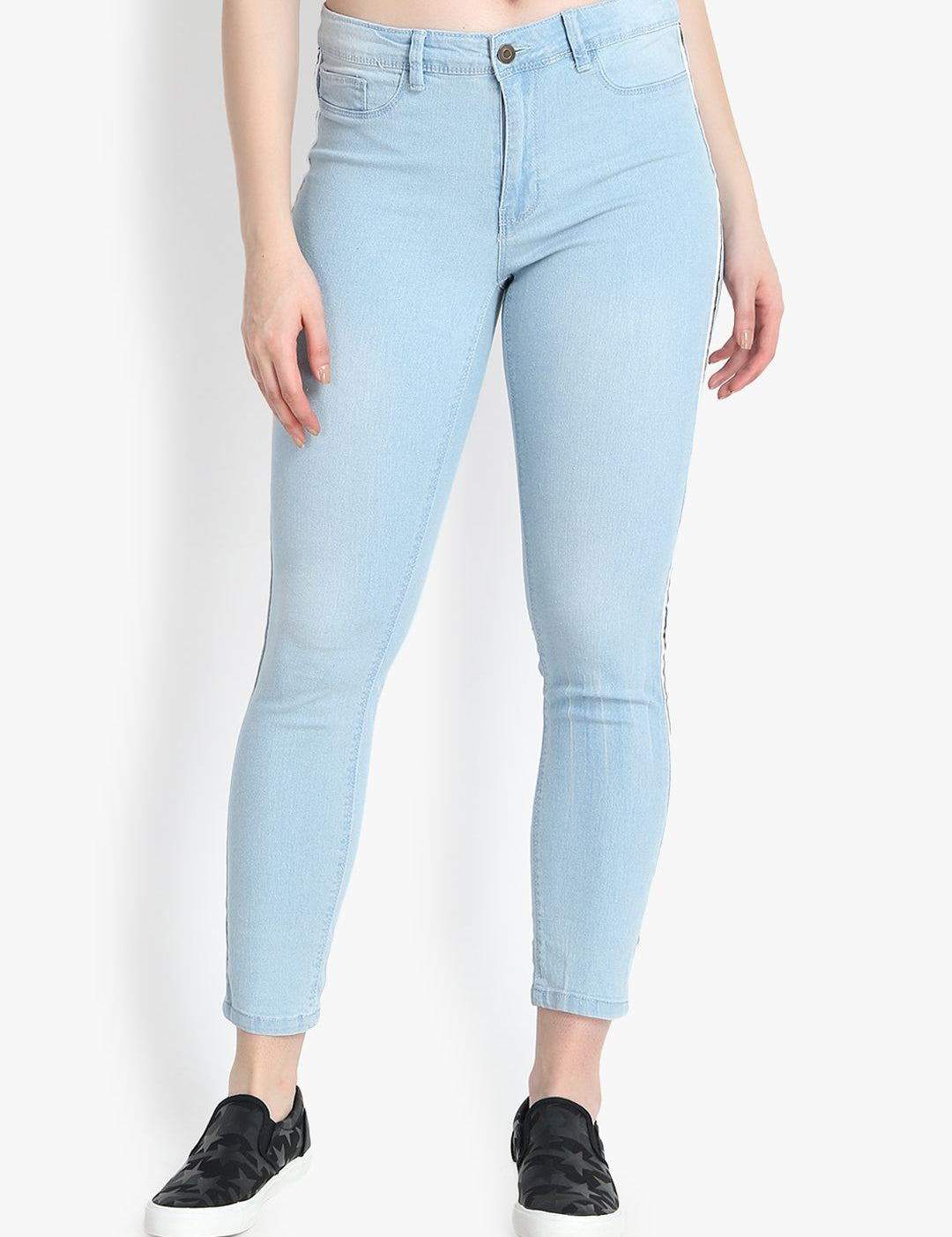 Kotty Women Blue Skinny Fit High-Rise Clean Look Stretchable Jeans