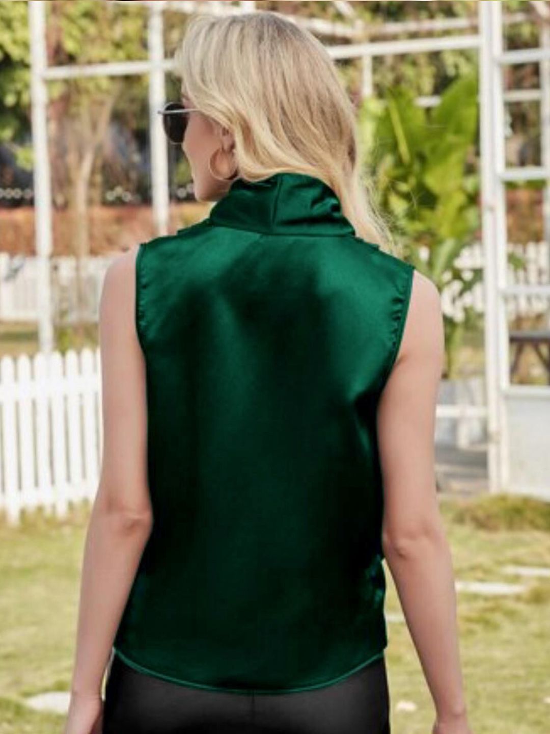 Kotty V-Neck Satin Wrap Top