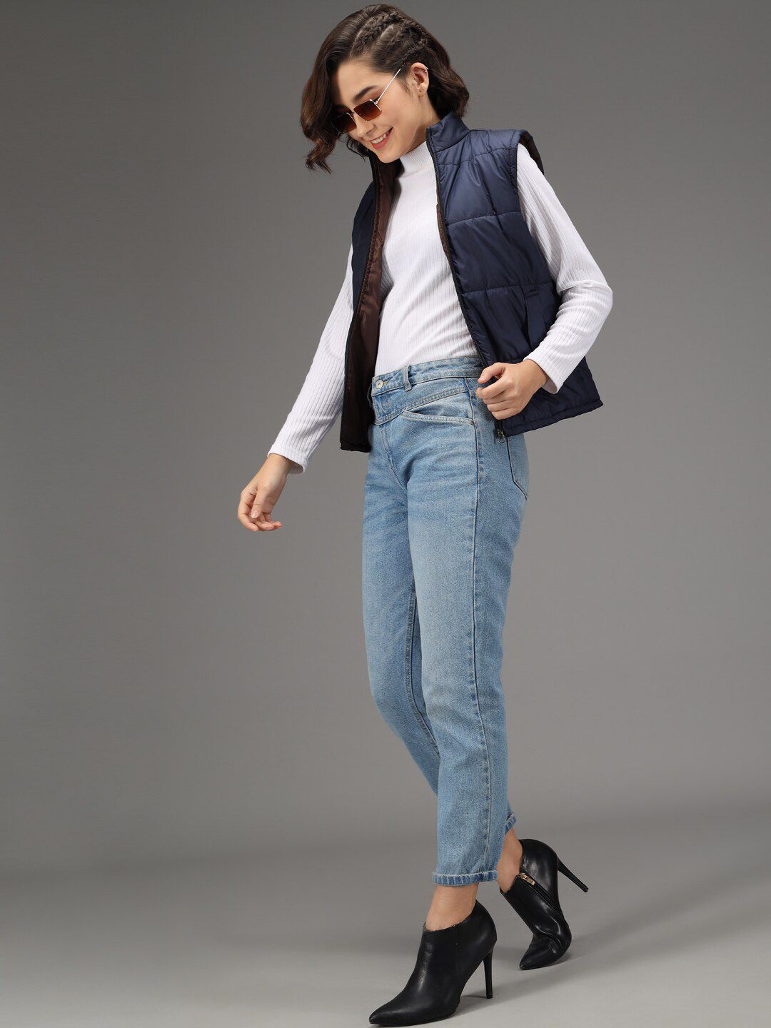 Kotty Women Blue Training or Gym Padded Jacket