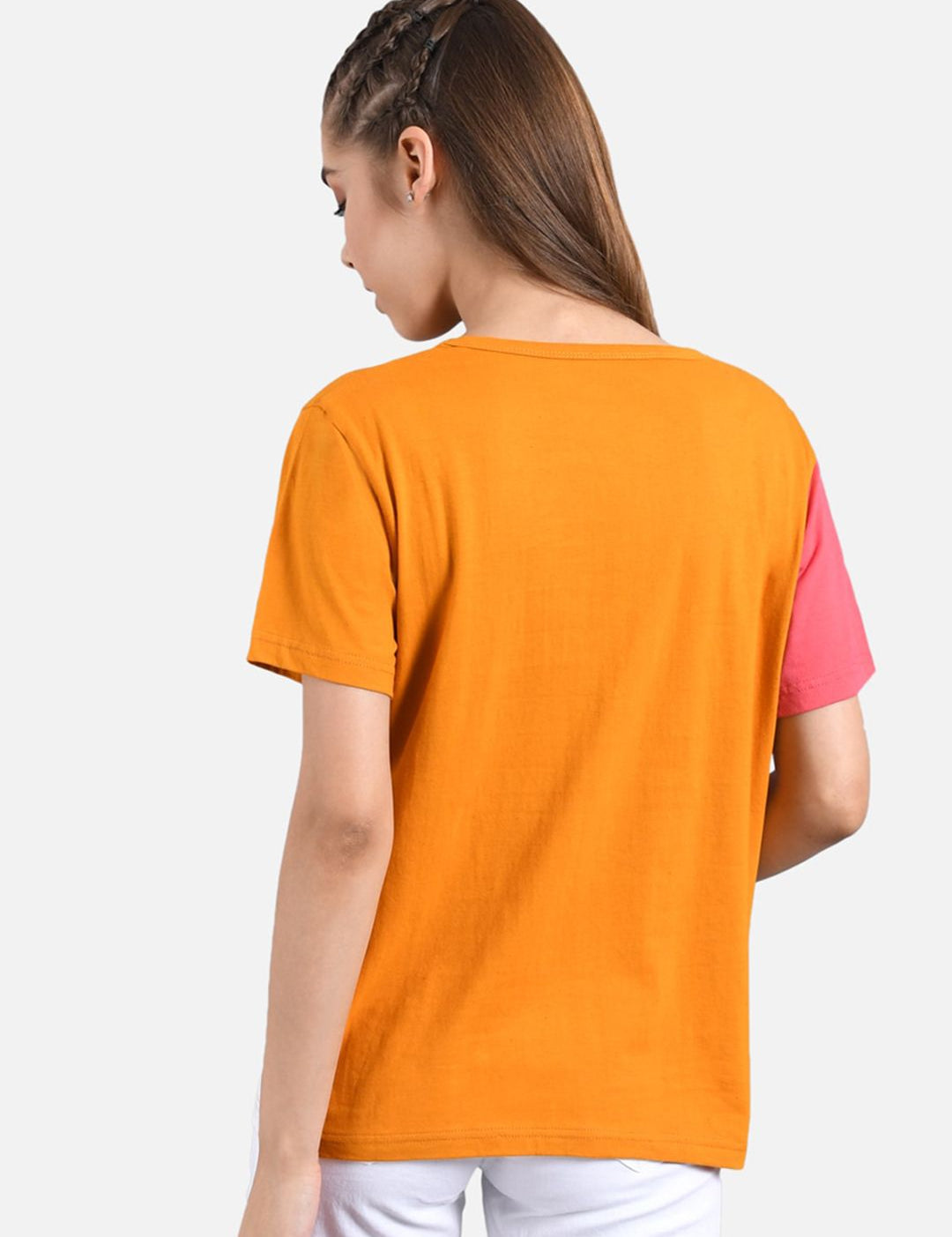 Kotty Women Pack of 2 Colourblocked Round Neck T-shirts