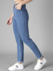 Kotty Women Blue Skinny Fit High-Rise Mildly Distressed Jeans
