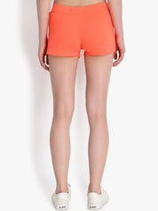 Kotty Women Orange Self Design Regular Fit Regular Shorts