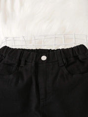 Kotty Girls Jean Fit Mid-Rise Stretchable Wide Leg  Jeans